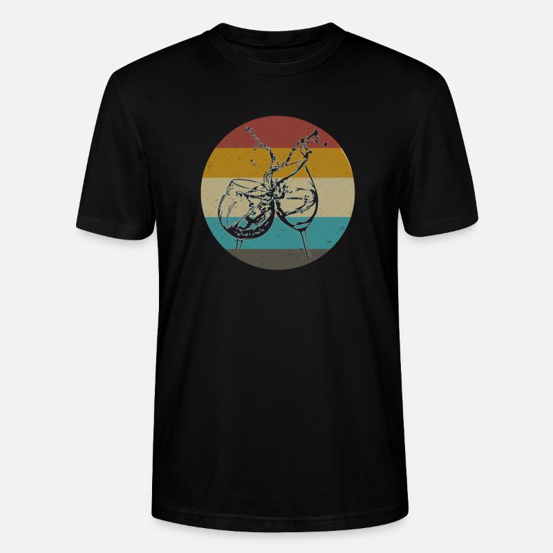Weingläser - Stanley/Stella Unisex Bio-T-Shirt CRAFTER - Schwarz