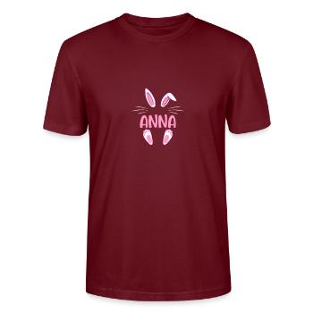 ANNA Easter - Stanley/Stella CRAFTER Unisex Organic T-Shirt - burgundy - Front - Alina (178cm) & Michal (187cm)