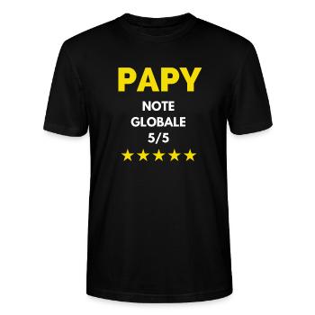 PAPY NOTE 5 sur 5 ÉTOILES - T-shirt bio CRAFTER Stanley Stella Unisexe - noir - Devant - Alina (178cm) & Michal (187cm)