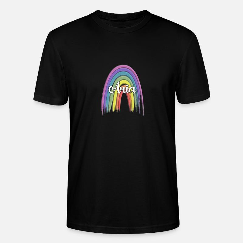 ARIA Rainbow Cursive - T-shirt bio CRAFTER Stanley Stella Unisexe - noir