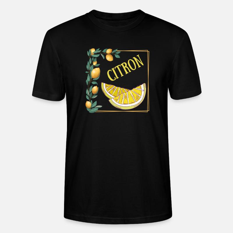 cadre citron jaune été - T-shirt bio CRAFTER Stanley Stella Unisexe - noir