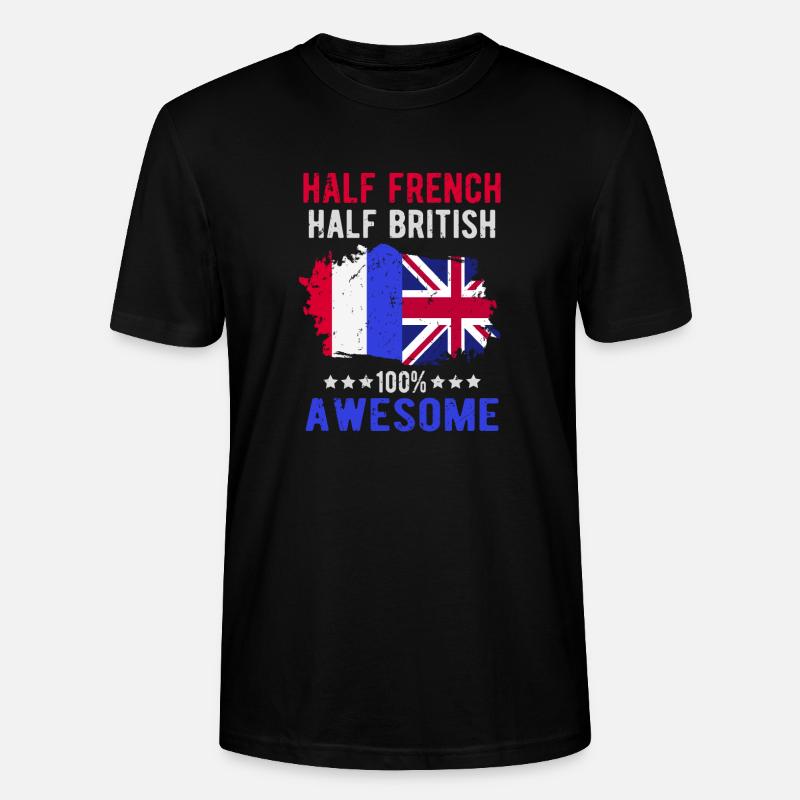 Halb Franzose Halb Britisch - Stanley/Stella Unisex Bio-T-Shirt CRAFTER - Schwarz
