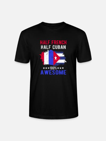 Half French Half Cuban - Stanley/Stella CRAFTER Unisex Organic T-Shirt - black