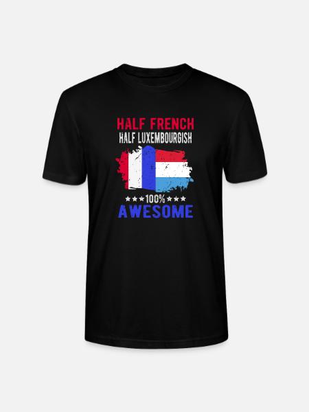 Half French Half Luxembourger - Stanley/Stella CRAFTER Unisex Organic T-Shirt - black