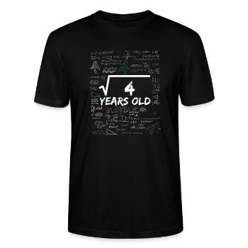 Square Root of 4 2ND Funny Math Birthday - Stanley/Stella Unisex Bio-T-Shirt CRAFTER - Schwarz - Vorne - Alina (178cm) & Michal (187cm)
