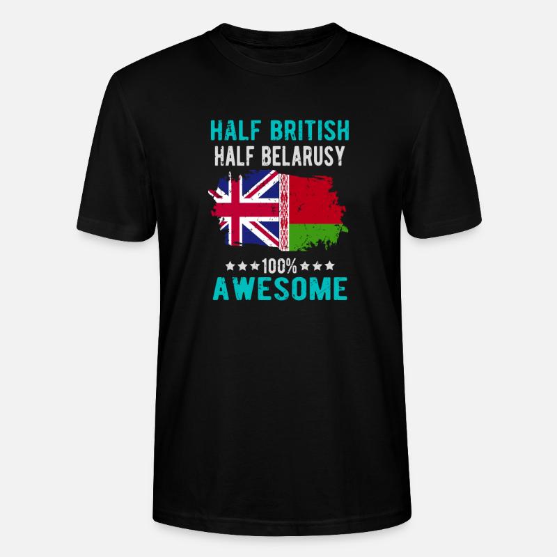 Halb Brite Halb Belarusse - Stanley/Stella Unisex Bio-T-Shirt CRAFTER - Schwarz