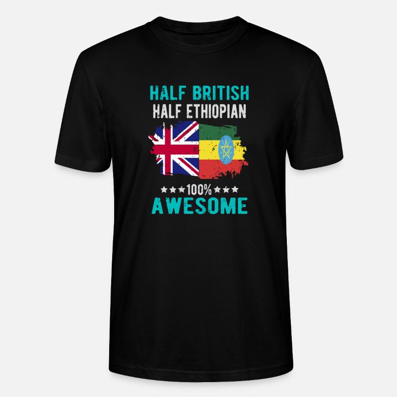 Halb Brite Halb Äthiopier - Stanley/Stella Unisex Bio-T-Shirt CRAFTER - Schwarz
