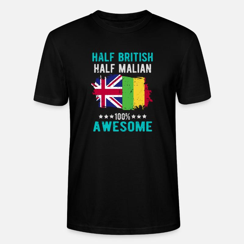 Halb Brite Halb Malier - Stanley/Stella Unisex Bio-T-Shirt CRAFTER - Schwarz