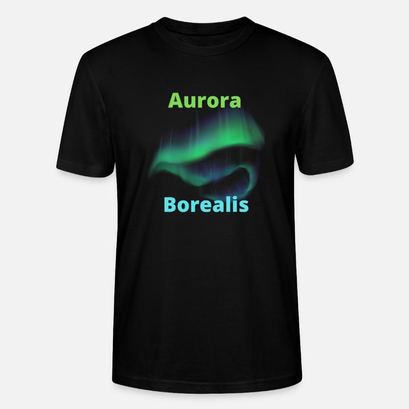 Aurora Borealis - Stanley/Stella Unisex Bio-T-Shirt CRAFTER - Schwarz