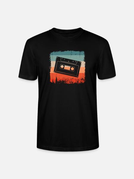 Audio Cassette Retro Tape - Stanley/Stella CRAFTER Unisex Organic T-Shirt - black