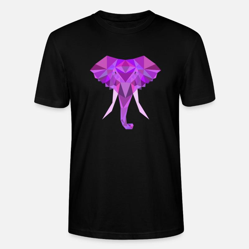 Polygone Poly Bas Éléphant - T-shirt bio CRAFTER Stanley Stella Unisexe - noir