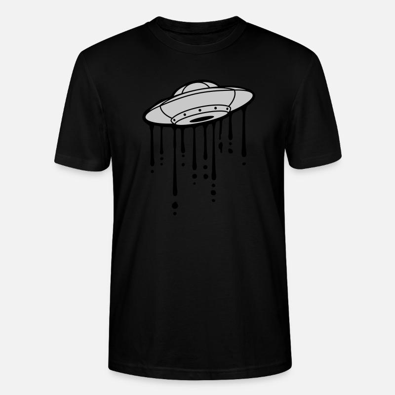 Graffiti Drops UFO Mystère - T-shirt bio CRAFTER Stanley Stella Unisexe - noir