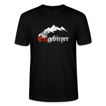 Erzgebirge Heimat Liebe Wandern - Stanley/Stella Unisex Bio-T-Shirt CRAFTER - Schwarz - Vorne - Alina (178cm) & Michal (187cm)