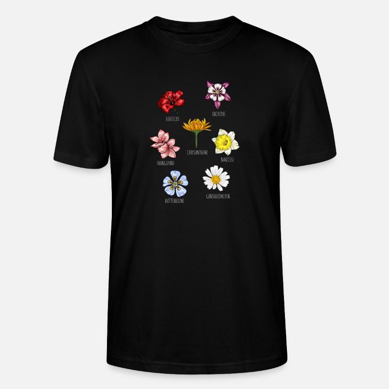 Espèces de fleurs Fleurs - T-shirt bio CRAFTER Stanley Stella Unisexe - noir