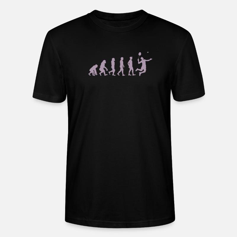 Badminton Evolution Geschenk - Stanley/Stella Unisex Bio-T-Shirt CRAFTER - Schwarz