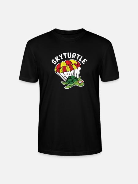 Skydiving Turtle Skydiving - Stanley/Stella CRAFTER Unisex Organic T-Shirt - black