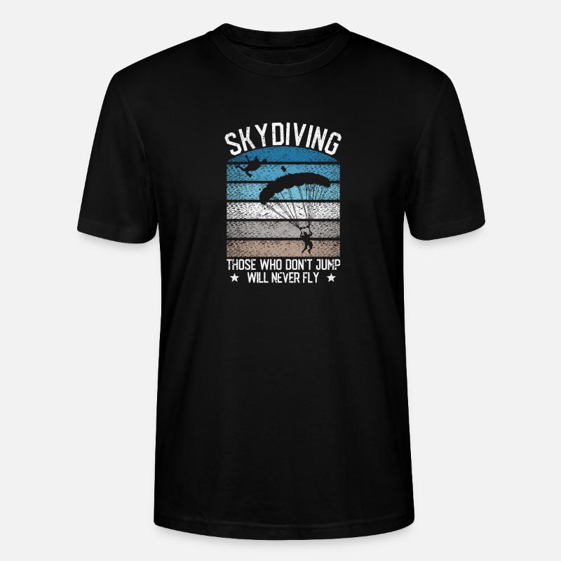 Parachutisme parachutiste - T-shirt bio CRAFTER Stanley Stella Unisexe - noir