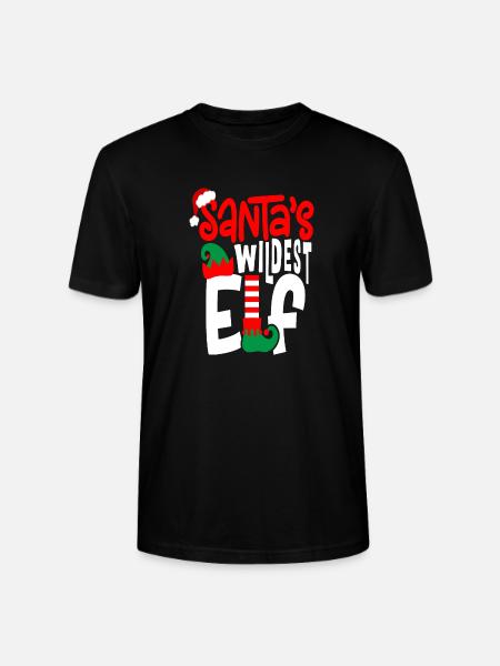 Santa s Wildest Elf - Stanley/Stella CRAFTER Unisex Organic T-Shirt - black