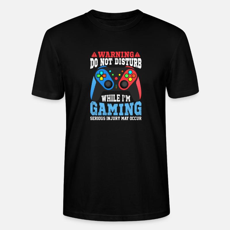 not disturb While Gaming - T-shirt bio CRAFTER Stanley Stella Unisexe - noir