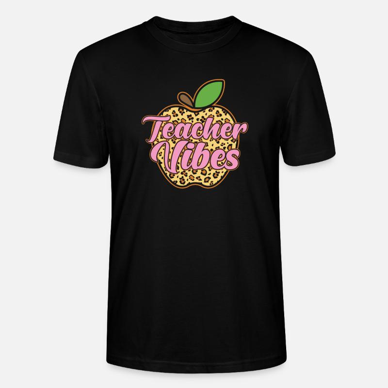 Cadeau Apple de l’enseignant - T-shirt bio CRAFTER Stanley Stella Unisexe - noir