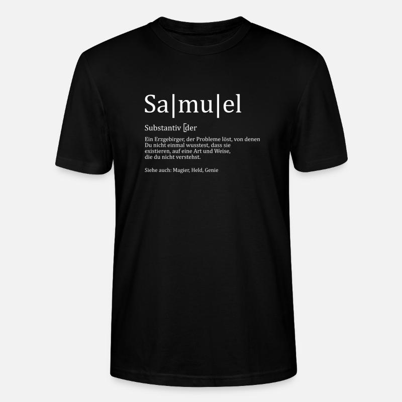 Erzgebirge Samuel - Stanley/Stella Unisex Bio-T-Shirt CRAFTER - Schwarz