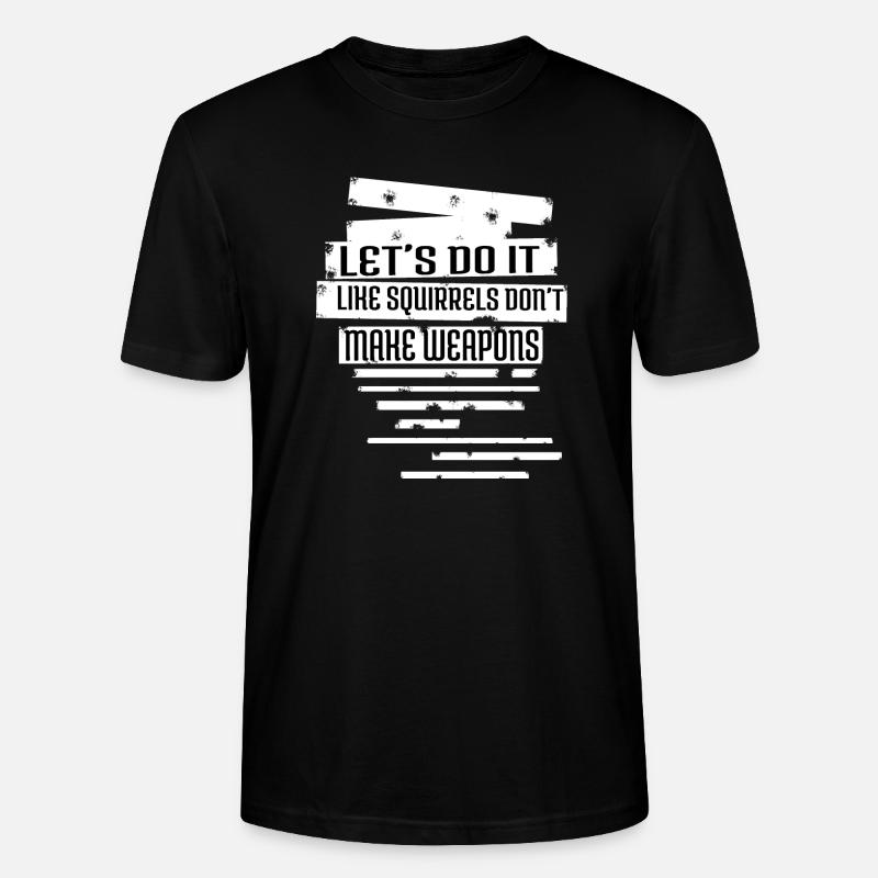 awesome present child disarmament hippy - Stanley/Stella Unisex Bio-T-Shirt CRAFTER - Schwarz