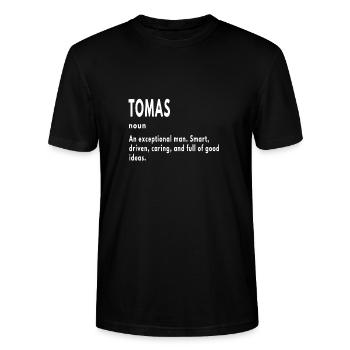 Tomas Gifts Noun An Exceptional Man - Stanley/Stella CRAFTER Unisex Organic T-Shirt - black - Front - Alina (178cm) & Michal (187cm)