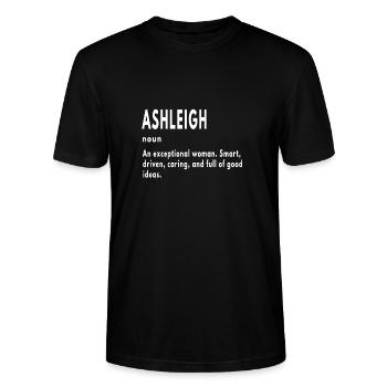 Ashleigh Gifts Noun An Exceptional Woman - Stanley/Stella CRAFTER Unisex Organic T-Shirt - black - Front - Alina (178cm) & Michal (187cm)