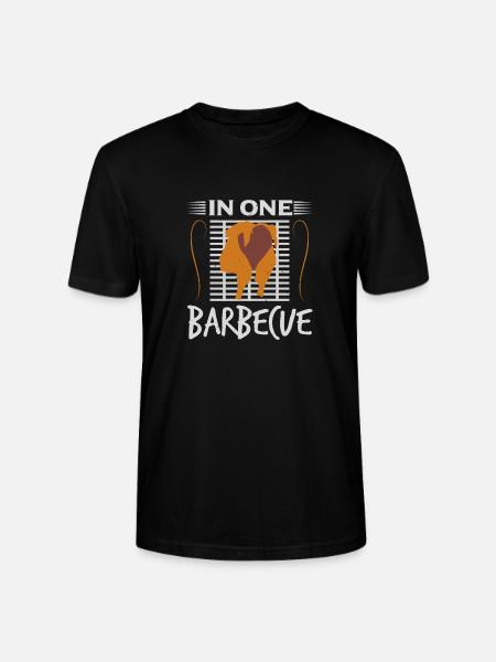 IN ONE BARBECUE - Stanley/Stella CRAFTER Unisex Organic T-Shirt - black