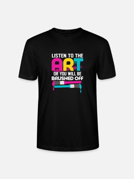 Écoutez l’art ou vous serez balayé Artis - T-shirt bio CRAFTER Stanley Stella Unisexe - noir