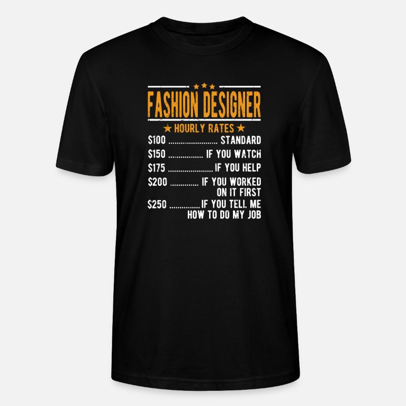 Modedesigner Stundenlohn - Stanley/Stella Unisex Bio-T-Shirt CRAFTER - Schwarz