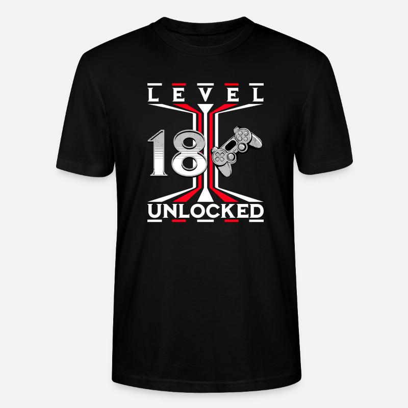 Level 18 Unlocked - Stanley/Stella Unisex Bio-T-Shirt CRAFTER - Schwarz
