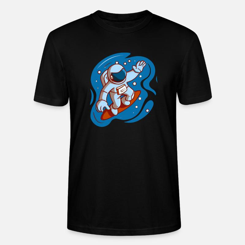 astronaute surf dans l'espace - T-shirt bio CRAFTER Stanley Stella Unisexe - noir