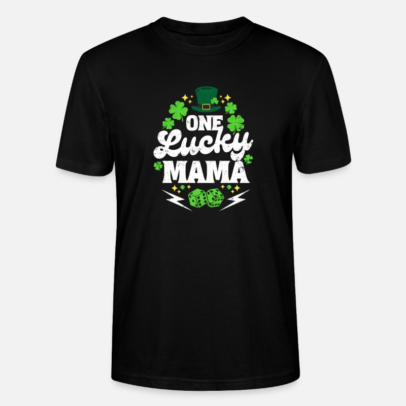 Saint Patrick One lucky mama - T-shirt bio CRAFTER Stanley Stella Unisexe - noir