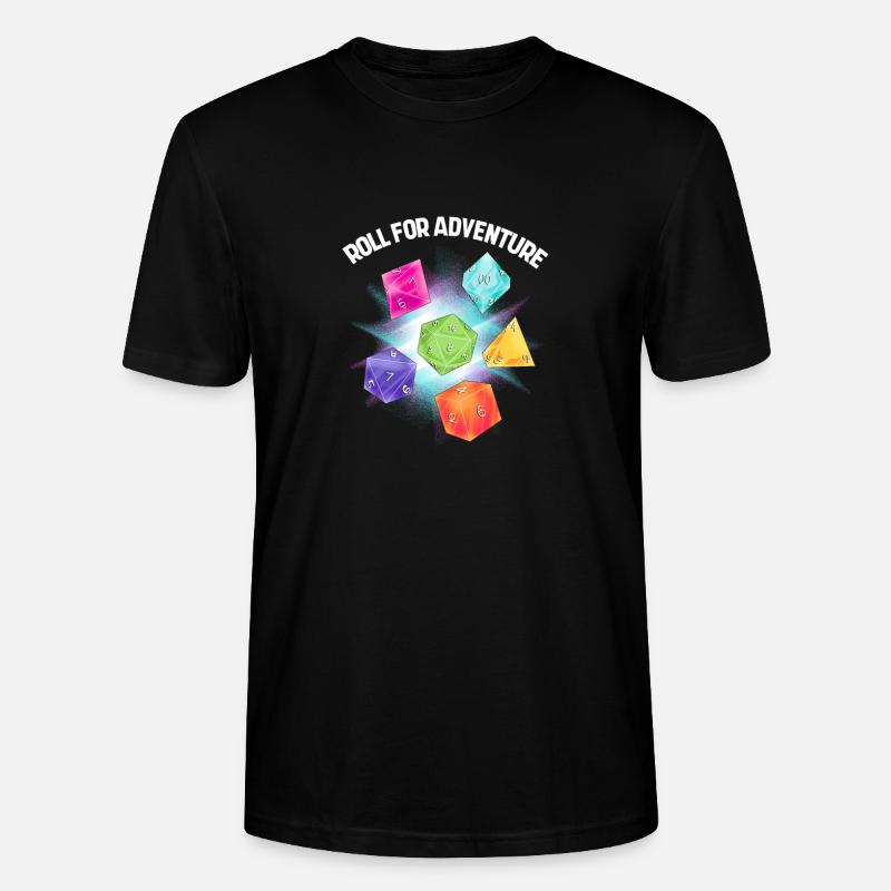 Dés polyédriques - T-shirt bio CRAFTER Stanley Stella Unisexe - noir