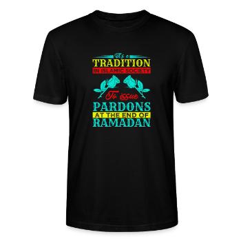 TRADITION DE PARDON - T-shirt bio CRAFTER Stanley Stella Unisexe - noir - Devant - Alina (178cm) & Michal (187cm)
