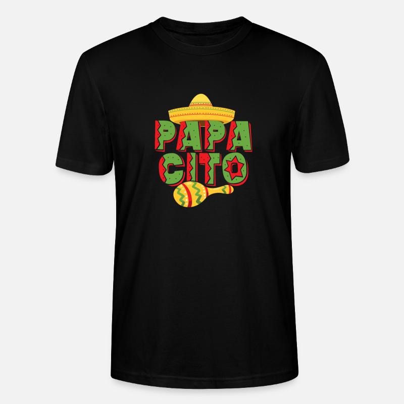 Papacito Cinco De Mayo Party - Stanley/Stella CRAFTER Unisex Organic T-Shirt - black