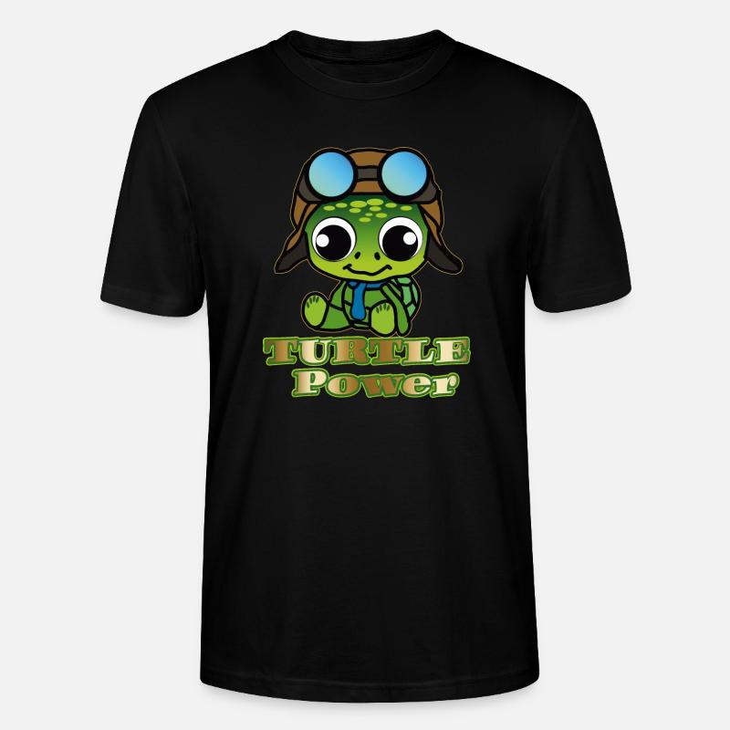 Turtle Power - Stanley/Stella Unisex Bio-T-Shirt CRAFTER - Schwarz