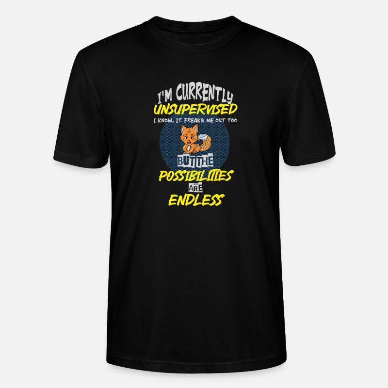 I am currently unsupervised - Stanley/Stella Unisex Bio-T-Shirt CRAFTER - Schwarz