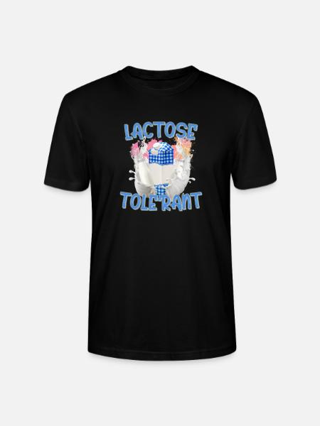 Produits laitiers tolérants au lactose Lait Drôle de laitier - T-shirt bio CRAFTER Stanley Stella Unisexe - noir