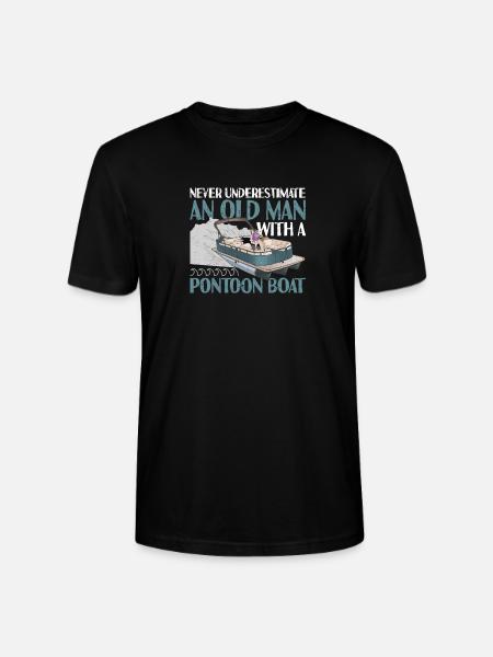 Never underestimate an old man - Stanley/Stella CRAFTER Unisex Organic T-Shirt - black