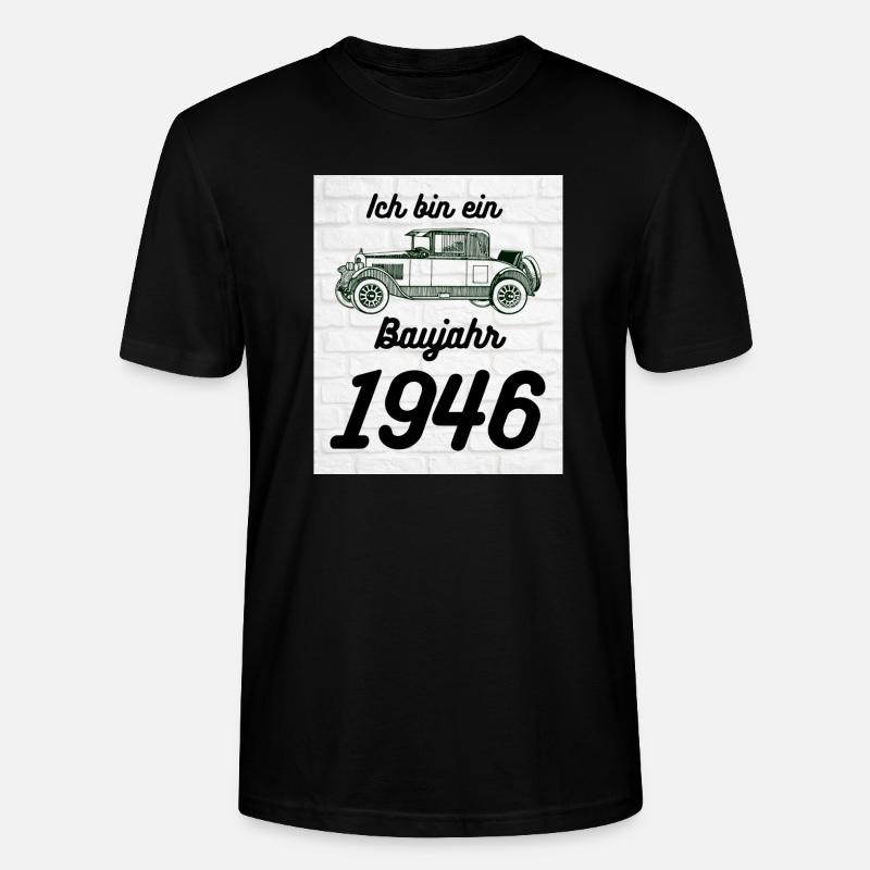 Oldtimer 1946 - Stanley/Stella Unisex Bio-T-Shirt CRAFTER - Schwarz