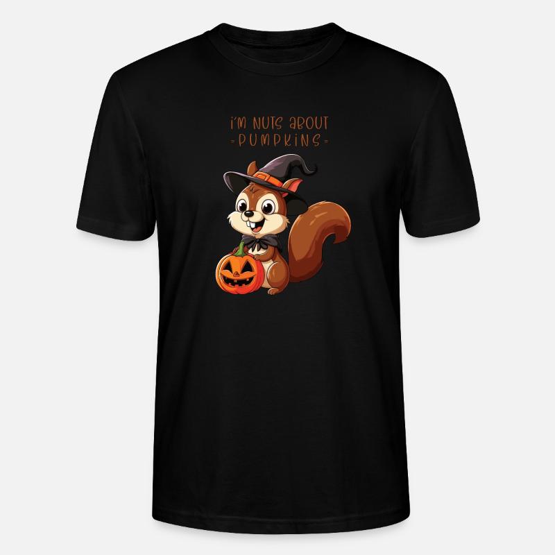 Halloween-Eichhörnchen - Stanley/Stella Unisex Bio-T-Shirt CRAFTER - Schwarz