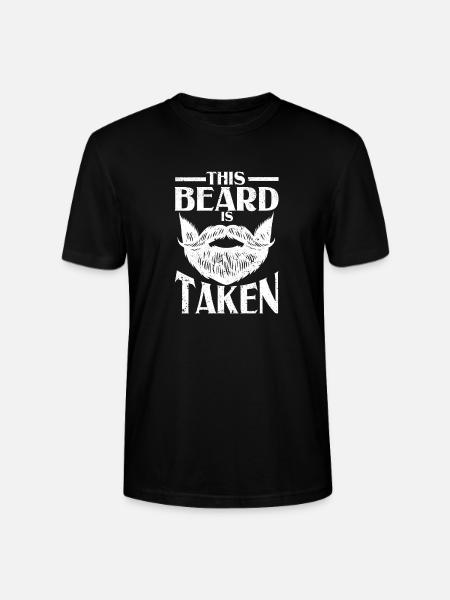 This beard is taken funny Valentine's Day - Stanley/Stella CRAFTER Unisex Organic T-Shirt - black