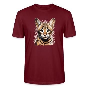 Savannah - Stanley/Stella CRAFTER Unisex Organic T-Shirt - burgundy - Front - Alina (178cm) & Michal (187cm)