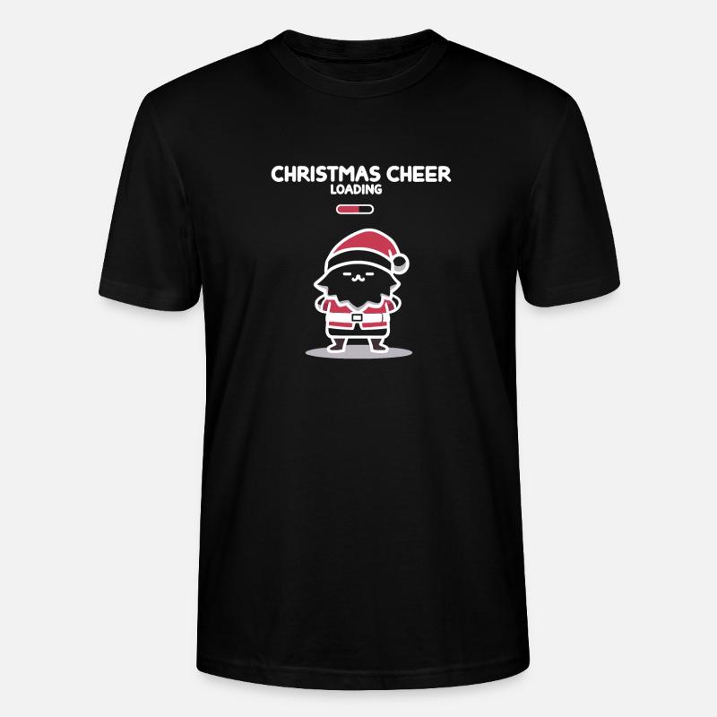 Christmas Cheer Loading - Stanley/Stella CRAFTER Unisex Organic T-Shirt - black