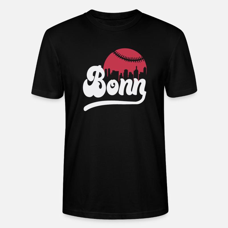 Baseball skyline Bonn - Stanley/Stella Unisex Bio-T-Shirt CRAFTER - Schwarz