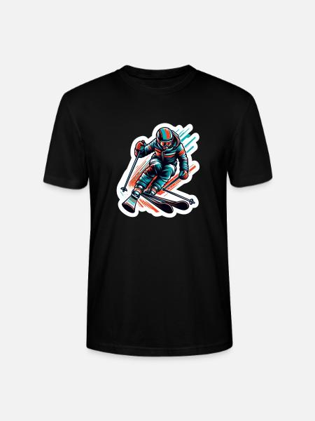 Skifahrer - Stanley/Stella Unisex Bio-T-Shirt CRAFTER - Schwarz