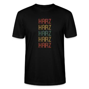 Harz - Stanley/Stella Unisex Bio-T-Shirt CRAFTER - Schwarz - Vorne - Alina (178cm) & Michal (187cm)