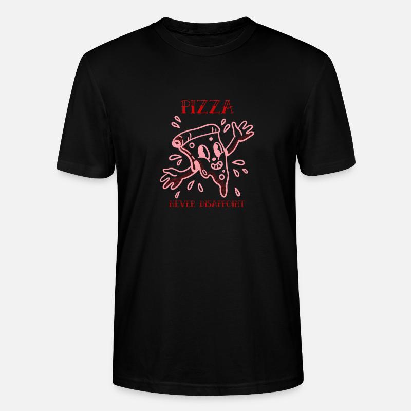 PIZZA NEVER DISAPPOINT - Stanley/Stella Unisex Bio-T-Shirt CRAFTER - Schwarz